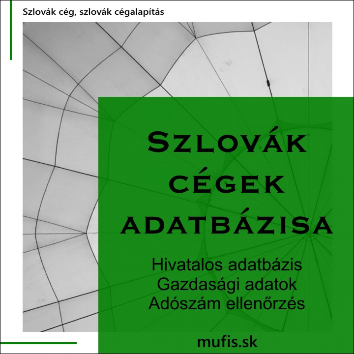 szlovak cegek adatbazisa